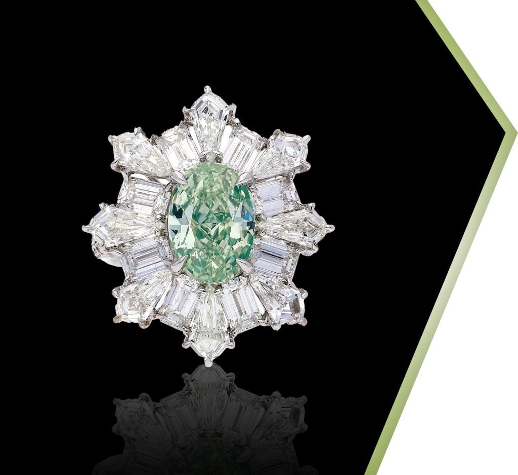 Green Diamond Ring